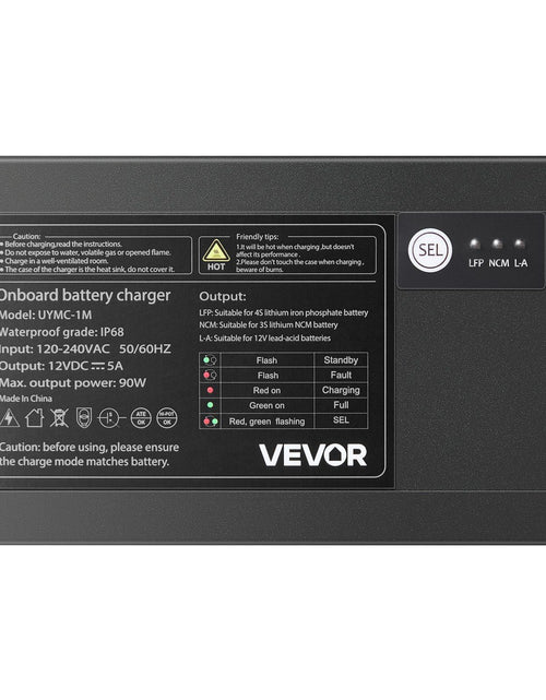 Load image into Gallery viewer, 1-Bank 5A 12V Smart Marine Battery Charger Onboard IP68 Waterproof Boat RV Yacht
