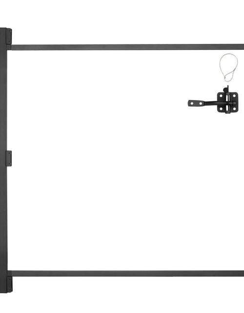 Load image into Gallery viewer, Gate Building Kit Fits 60 to 96 in Wide Openings 4 to 5 ft High Fence Black
