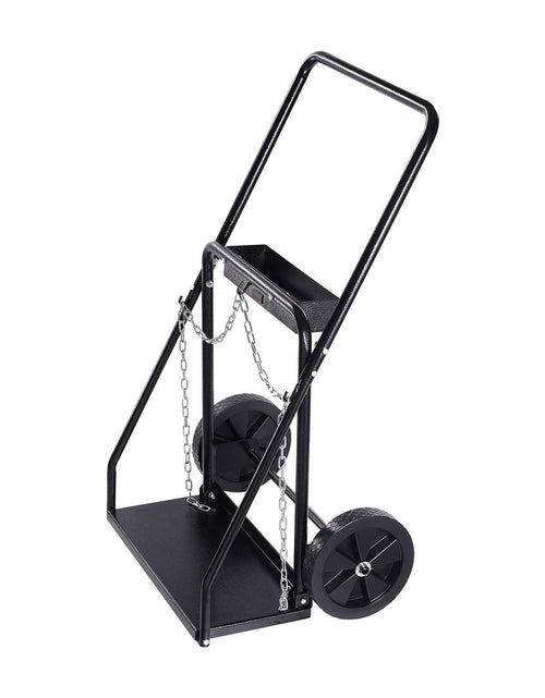 Load image into Gallery viewer, Dual Welding Cylinder Cart Oxygen Acetylene Tank Cart with 10" Solid Wheels
