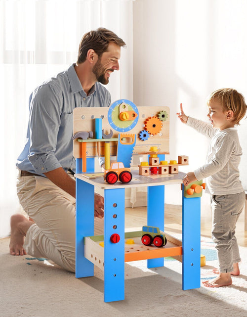 Load image into Gallery viewer, Wooden Tool Bench for Kids 3 Years+ Toy Workbench Pretend Play Toy Kits
