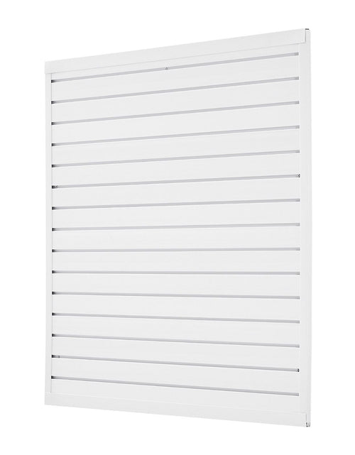 Load image into Gallery viewer, 4 x 4 ft Slat Wall Paneling PVC White Garage Slatwall with Modular Design

