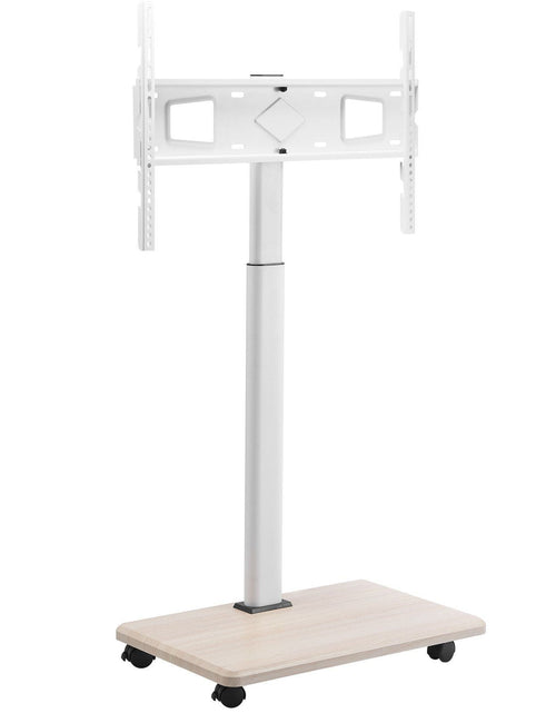 Load image into Gallery viewer, Rolling TV Stand, Mobile TV Cart for 32-70 Inch Screens, 25° Left-Right Rotation and Height Adjustable TV Mount on Wheels, Holds up to 99 lbs for Corner, Bedroom, Outdoor, Max VESA 600x400mm
