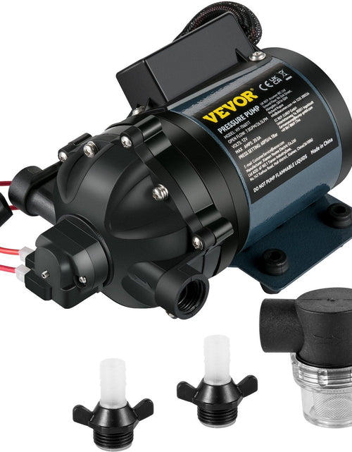 Load image into Gallery viewer, Washdown Pump, 12V DC, 7 GPM 60 PSI, Max. 10 FT Lift Self Priming Water Pump, w/ EPDM Valve, Universal Salt Water Strainer &amp; Female/Male Thread, for RV, Marine Deck, Yacht
