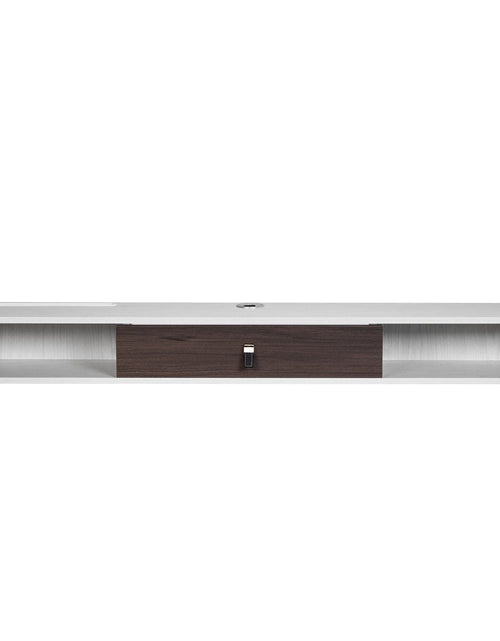 Load image into Gallery viewer, Floating TV Stand, 55 in Wall Mount Entertainment Center with Cable Hole, Modern Floating TV Shelf with Storage Cabinet, Particle Board Console for DVD Player, Cable Box, Game Console, White
