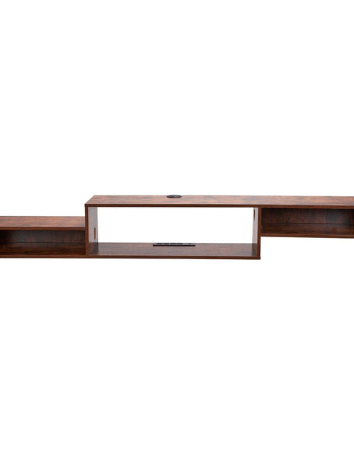 Load image into Gallery viewer, Floating TV Stand, 70" Wall Mount Entertainment Center with Power Outlet &amp; Cable Hole, Modern Floating TV Shelf with Storage Cabinet for DVD Player, Cable Box, Game Console, TV Accessory, Wood
