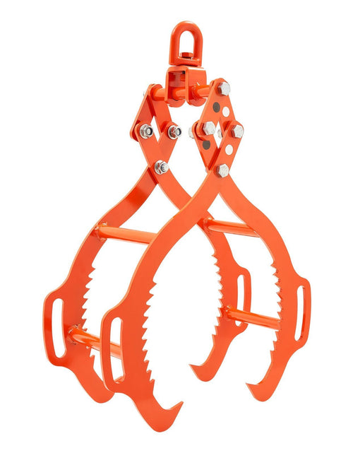 Load image into Gallery viewer, 36in Log Lifting Tongs 4 Claw Solid Steel Log Grapple Swivel Log Tools
