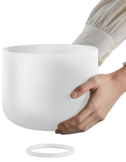 Load image into Gallery viewer, 2PCS Crystal Singing Bowls 8" and 10" A &amp; F Note Singing Bowls with Carrying Bag
