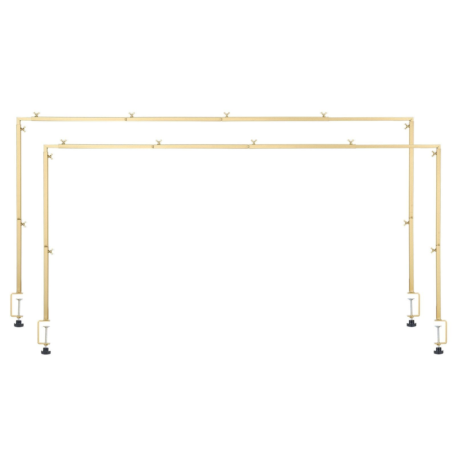 2Pcs Over The Table Rod Stand with Clamp Arch Frame Decor 28"-98" L Adjustable