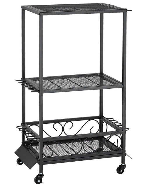 Load image into Gallery viewer, 10 Pole Fishing Rod Holder Fishing Rack Cart Organizer with Wheels for Garage
