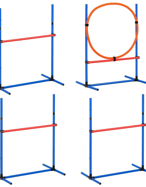 Load image into Gallery viewer, Dog Agility Training Equipment 4 PCS Set Hurdles and Jump Ring Obstacle
