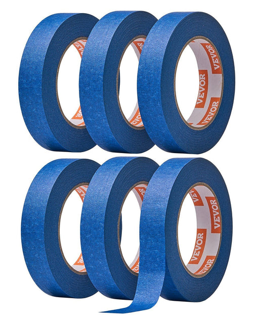 Load image into Gallery viewer, Painters Tape 1 Inch Wide (0.94 In x 60 Yds) 6 Rolls Blue Painter Masking Tape
