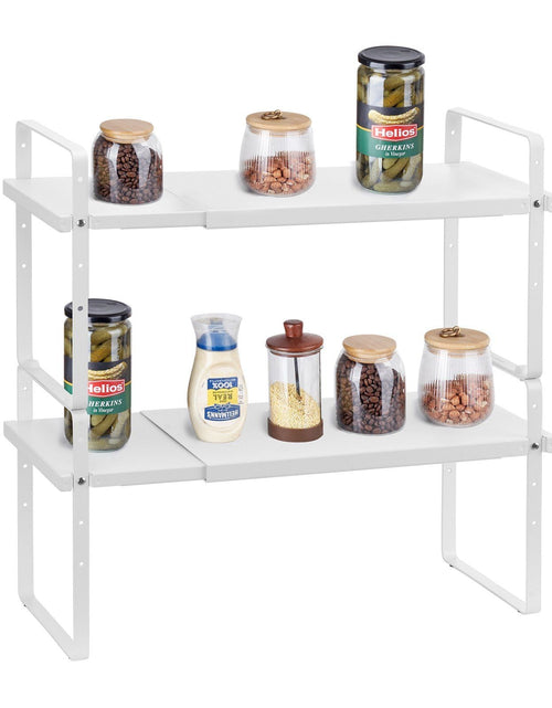 Load image into Gallery viewer, 2 Tier Cabinet Organizer Shelf Counter Shelves Steel Kitchen Storage Spice Rack
