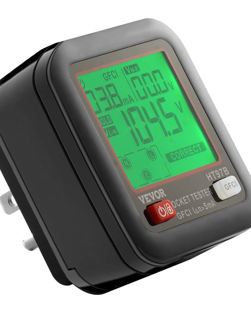 Load image into Gallery viewer, Outlet Tester Electrical GFCI Trip Tester LCD Display Receptacle Detector
