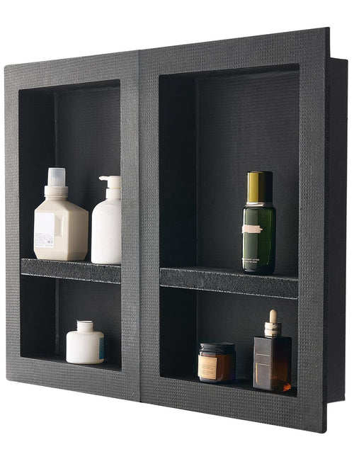 Load image into Gallery viewer, Shower Niche 16"x 24"+ 16"x 24"Recessed Wall Organizer for Bathroom
