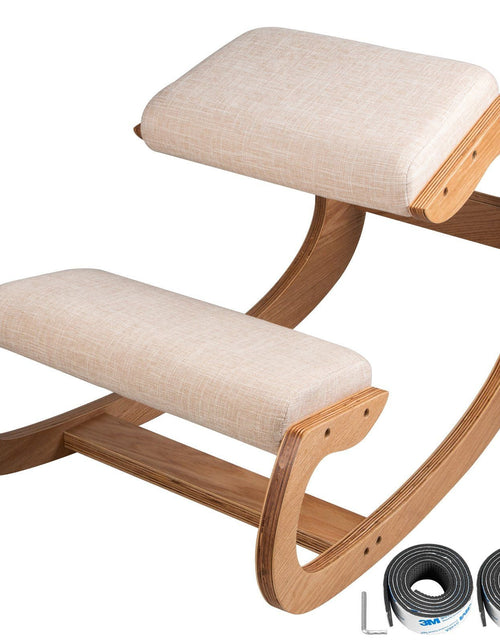 Load image into Gallery viewer, Ergonomic Kneeling Chair Heavy Duty Better Posture Kneeling Stool Office Chair Home for Body Shaping Relieveing Stress Meditation Desk Computer Kneeling Stool Chair
