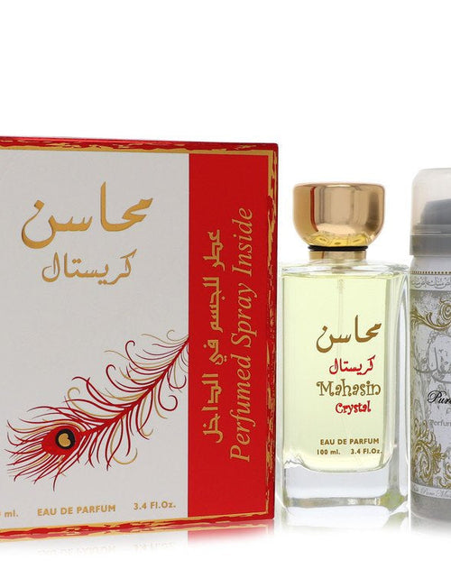 Load image into Gallery viewer, Lattafa Mahasin Crystal by Lattafa Eau De Parfum Spray with 1.7 oz Deodorant Spray
