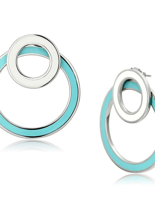 Load image into Gallery viewer, TK916 - High polished (no plating) Stainless Steel Earrings with Epoxy in Multi Color
