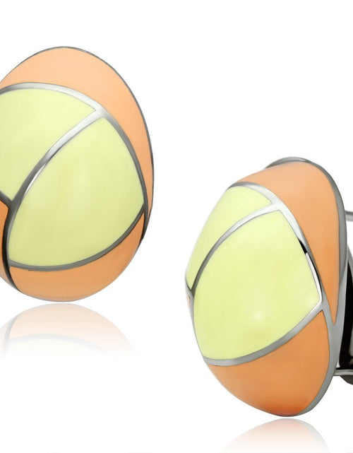 Load image into Gallery viewer, TK899 - High polished (no plating) Stainless Steel Earrings with Epoxy in Multi Color
