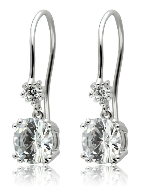 Load image into Gallery viewer, TK3W085 - Stainless Steel Earrings with AAA Grade CZ in Clear
