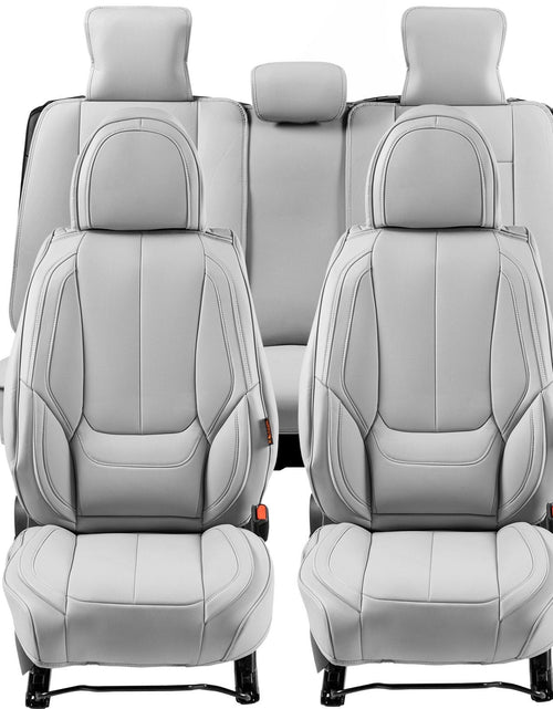 Load image into Gallery viewer, Seat Covers, Universal Car Seat Covers Full Set Seats, Front and Rear Seat, 13pcs Faux Leather Seat Cover, Full Enclosed Design, Detachable Headrest and Airbag Compatible, for Most Car SUV Truck
