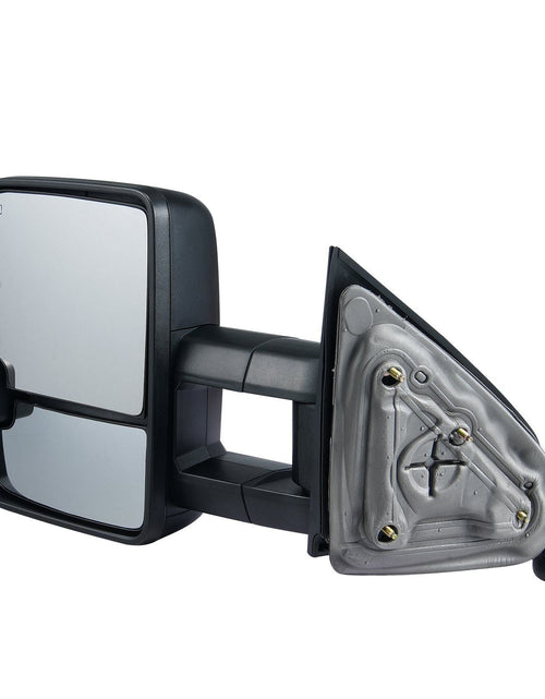 Load image into Gallery viewer, Towing Mirrors, Left &amp; Right Pair Set for Chevrolet Silverado (2003-2007)/GMC/Cadillac, Power Heated with Signal Light &amp; LED Driving Light, Manual Telescoping Folding, and Heating Defrost, Black
