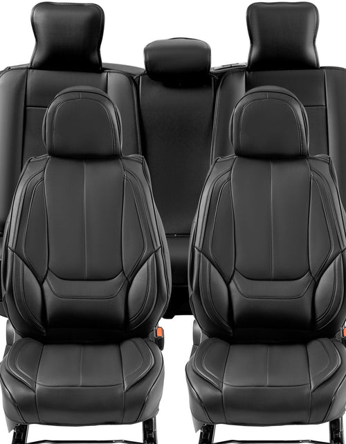 Load image into Gallery viewer, Seat Covers, Universal Car Seat Covers Full Set Seats, Front and Rear Seat, 13pcs Faux Leather Seat Cover, Full Enclosed Design, Detachable Headrest and Airbag Compatible, for Most Car SUV Truck
