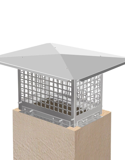 Load image into Gallery viewer, Chimney Cap, 8" x 13" Flue Caps, 304 Stainless Steel Fireplace Chimney Cover, Adjustable Metal Spark Arrestor with Bolts Screws, Mesh Chimney Flue Cover for Outside Existing Clay Flue Tile
