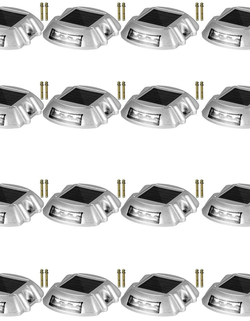 Load image into Gallery viewer, Driveway Lights 16-Pack Solar Driveway Lights Bright White with Screw Solar Deck Lights Outdoor Waterproof Wireless Dock Lights 6 LEDs for Path Warning Garden Walkway Sidewalk Steps
