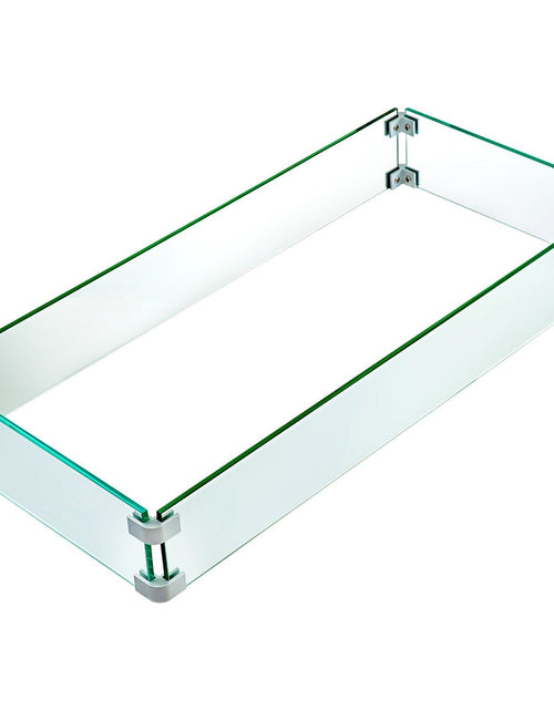 Load image into Gallery viewer, Fire Pit Wind Guard Fire Pit Tempered Glass Wind Guard Fence (29.5 x 13.6 x 4 Inch)
