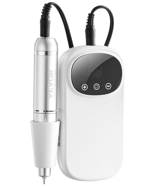 Load image into Gallery viewer, Electric Rechargeable Nail Drill, 35,000RPM Portable Cordless Nail E File Machine, LCD-Display Acrylic Gel Grinder Tool with 6 Bits and 50PCS Sanding Bands for Manicure Pedicure Carve Polish
