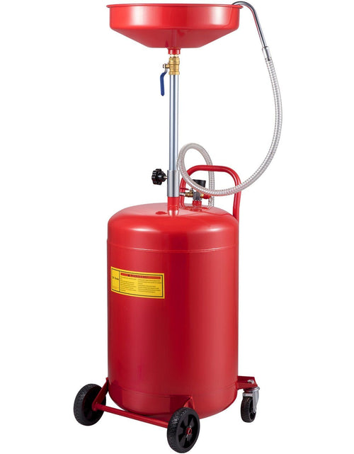 Load image into Gallery viewer, Waste Oil Drain Tank 20 Gallon Portable Oil Drain Air Operated Drainer Oil Change, Oil Drain Container, Fluid Fuel Transfer Drainage Adjustable Funnel Height, with Wheel for Easy Oil Removal
