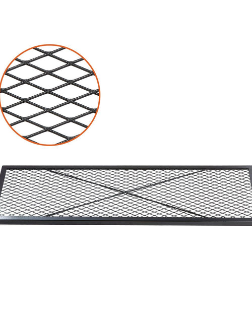 Load image into Gallery viewer, X-Marks Fire Pit Grill Grate, Rectangle Cooking Grate, Heavy Duty Steel Campfire BBQ Grill Grid with Handle &amp; Support X Wire, Portable Camping Cookware for Outside Party Gathering, 44 Inch Black
