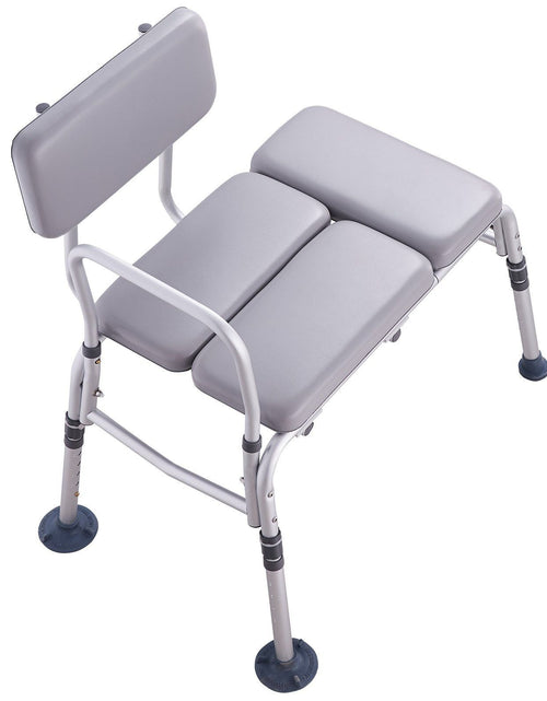 Load image into Gallery viewer, Tub Transfer Bench for Bathtub 500lbs, Shower Seats for Adults, Lightweight Shower Bench for Elderly and Disabled with Padded Seat, Non-Slip Bath Seats with Armrest and Reversible Backrest
