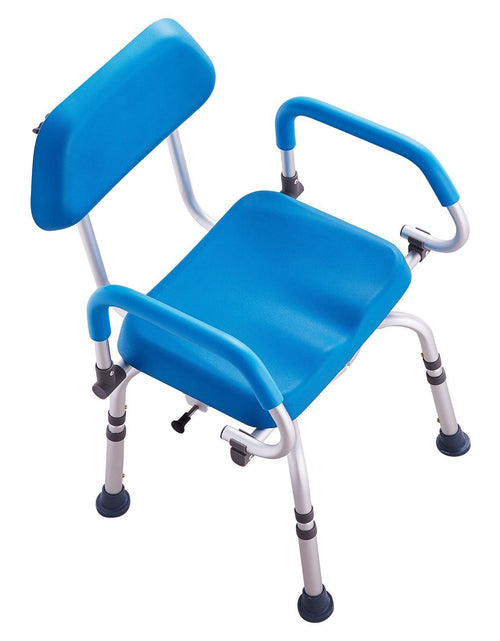 Load image into Gallery viewer, Swivel Shower Chair 360 Degree, Adjustable Shower Seat with Pivoting Arms &amp; Padded Bath Seat for Inside Shower or Tub, Non-Slip Rotating Bathtub Chair for Elderly Disabled, 300LBS Capacity
