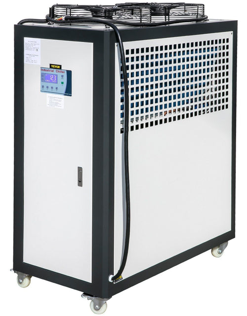 Load image into Gallery viewer, Air-Cooled Chiller Industrial 5 Ton, 5HP Panasonic Compressor, Finned Condenser Portable Conditioner, Micro-Computer Control &amp; Built-in 53L Stainless Steel Water Tank for Plastic Electric
