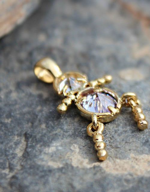 Load image into Gallery viewer, LOA1381 - Gold Plating Brass Pendant with AAA CZ in Light Amethyst

