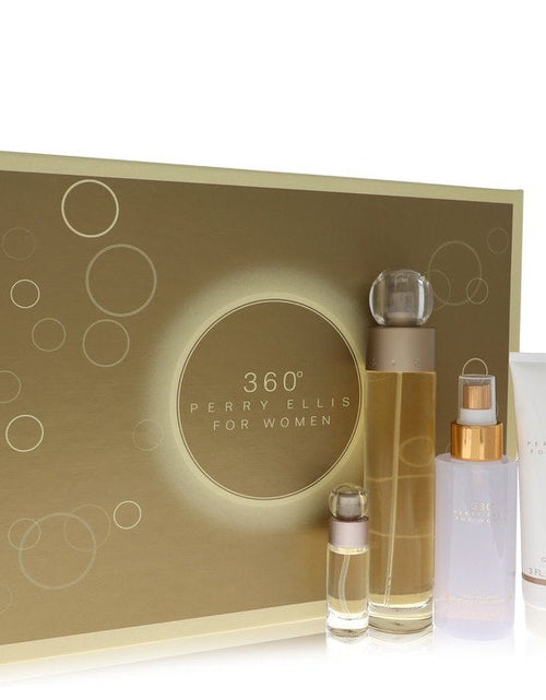 Load image into Gallery viewer, Perry Ellis 360 by Perry Ellis Gift Set - 3.4 oz Eau De Toilette Spray + 4 oz Body Mist + 3 oz Shower Gel + .25 Mini EDT Spray
