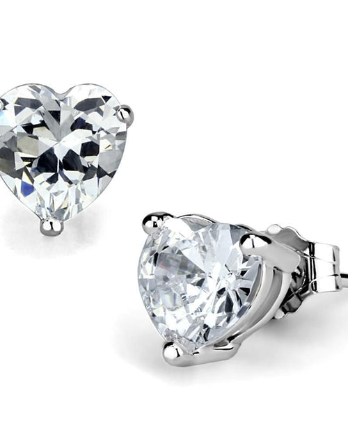 Load image into Gallery viewer, LOS882 - Rhodium 925 Sterling Silver Earrings with AAA Grade CZ in Clear
