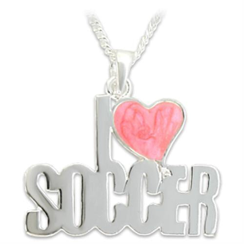 Load image into Gallery viewer, OT016 - Silver Brass Pendant with Epoxy in Rose
