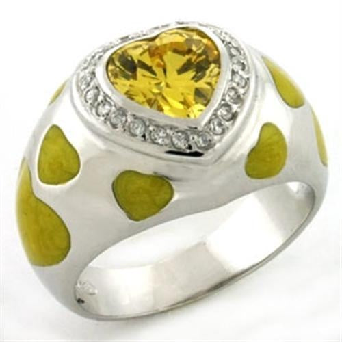 Load image into Gallery viewer, LOAS761 - Rhodium 925 Sterling Silver Ring with AAA Grade CZ in Topaz
