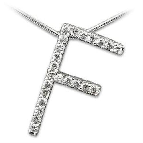 Load image into Gallery viewer, LOA257 - High-Polished 925 Sterling Silver Pendant with AAA Grade CZ in Clear
