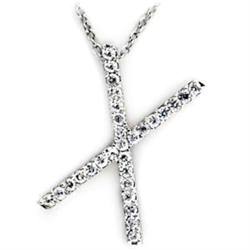 Load image into Gallery viewer, LOA267 - High-Polished 925 Sterling Silver Pendant with AAA Grade CZ in Clear

