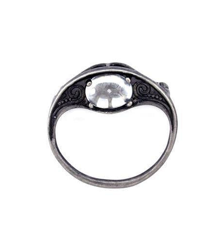 LOA1310 - Antique Tone Brass Brooches with Synthetic Acrylic in Clear