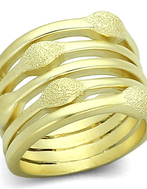Load image into Gallery viewer, LOA898 - Matte Gold Brass Ring with No Stone
