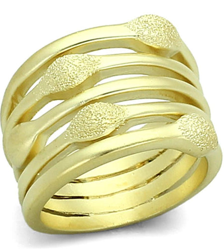 LOA898 - Matte Gold Brass Ring with No Stone