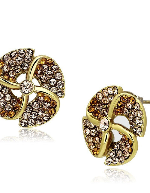 Load image into Gallery viewer, TK1040 - IP Gold(Ion Plating) Stainless Steel Earrings with Top Grade Crystal in Multi Color
