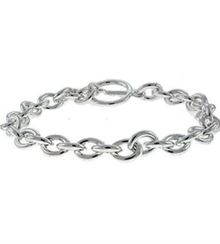 LOA537 - Silver Brass Bracelet with No Stone