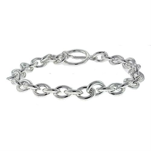 Load image into Gallery viewer, LOA537 - Silver Brass Bracelet with No Stone

