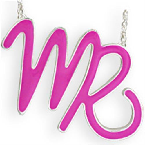 Load image into Gallery viewer, SNK03PINK - Silver Brass Chain Pendant with Epoxy in Rose
