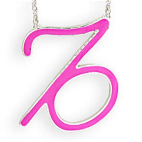 Load image into Gallery viewer, SNK04PINK - Silver Brass Chain Pendant with Epoxy in Rose
